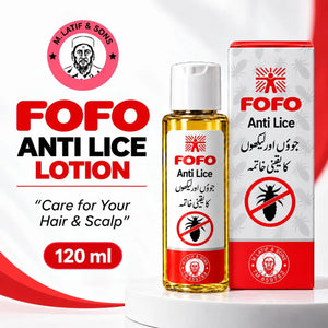 FOFO Anti Lice Oil Family Pack 120ml bottle close-up
