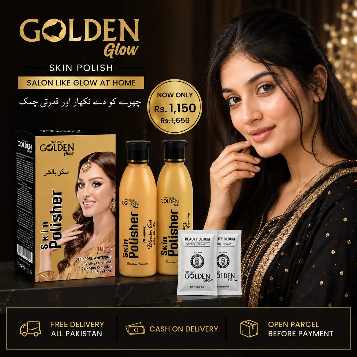 Golden Glow Whitening Skin Polish | Best Skin Polish Product in Pakistan